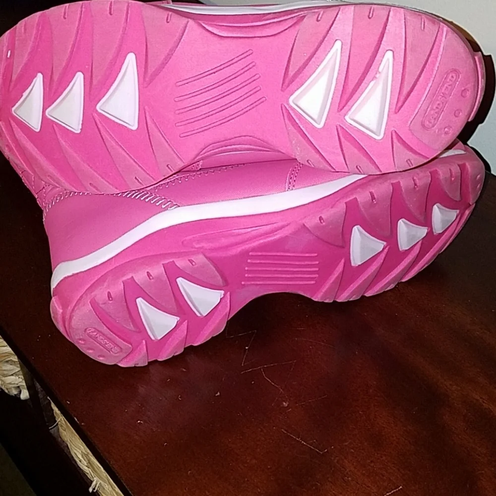 Lands' End Girl's Pink Snow Flurry Boots(KB1)